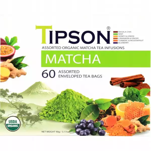 Herbata Zielona Bio Tipson Matcha Assorted 60X1,5G