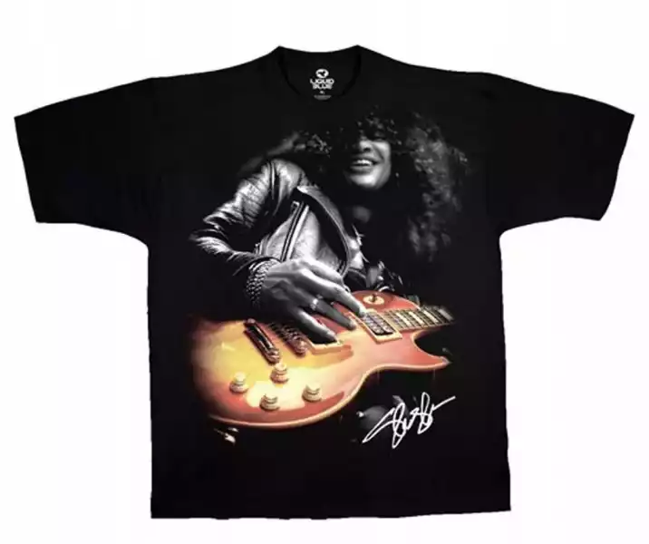 Slash Playing Guitar Black T-Shirt
