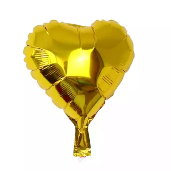 Balon Foliowy W Kolorze Złotym Kształt Serce 45 Cm
