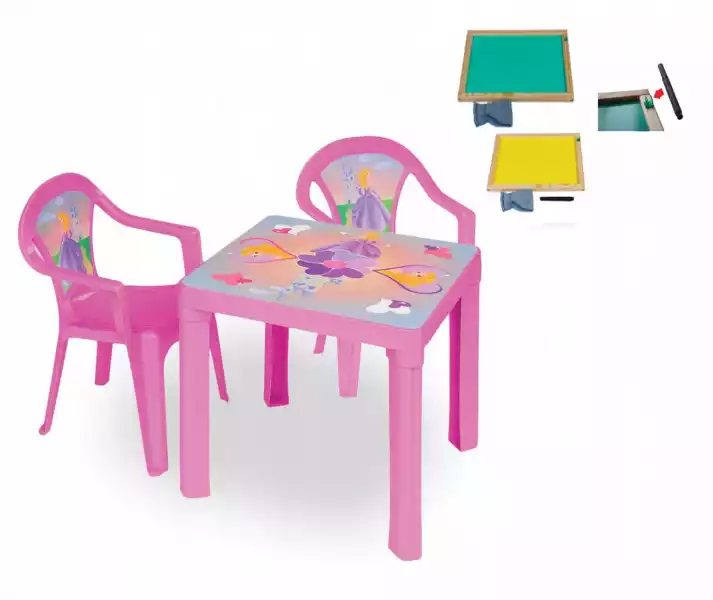 Mebelki Dla Dzieci Stolik Dwa Krzesła Plus Tablica