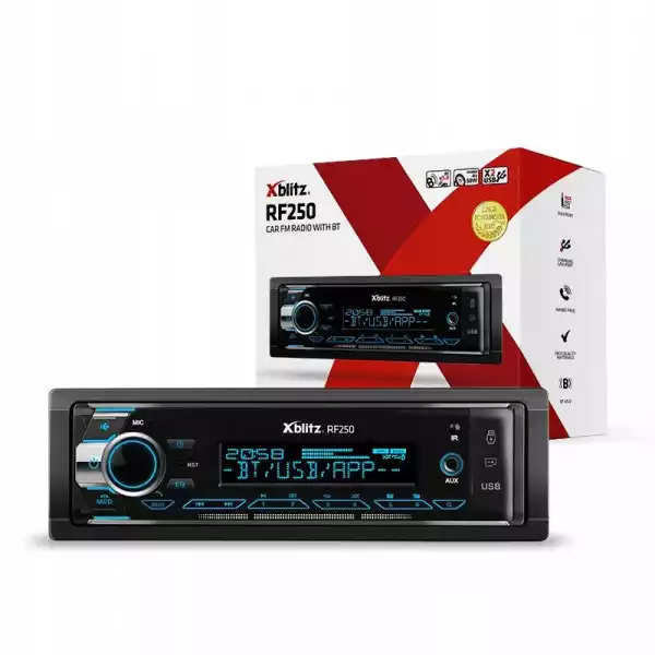 Radio Samochodowe 1Din Usb Bluetooth Xblitz Rf250