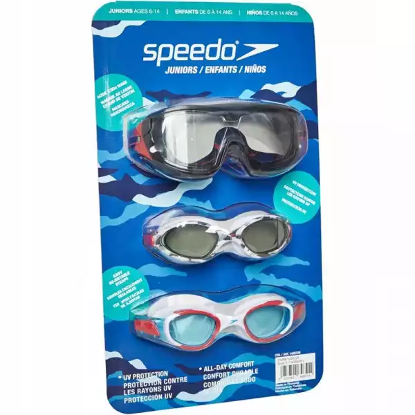 Okulary Pływackie Dla Dzieci 6-14 Lat Speedo 3 Par