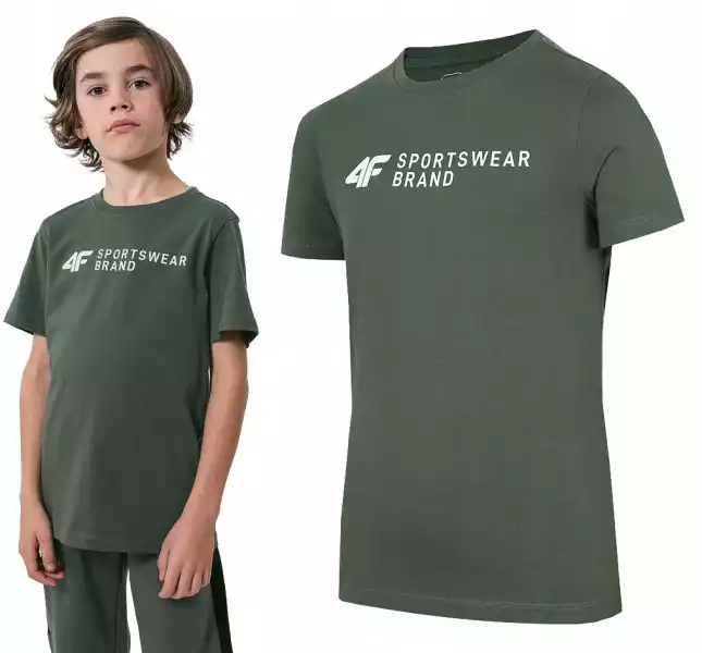 4F T-Shirt Chłopięcy Koszulka Bawełniana Jtsm003