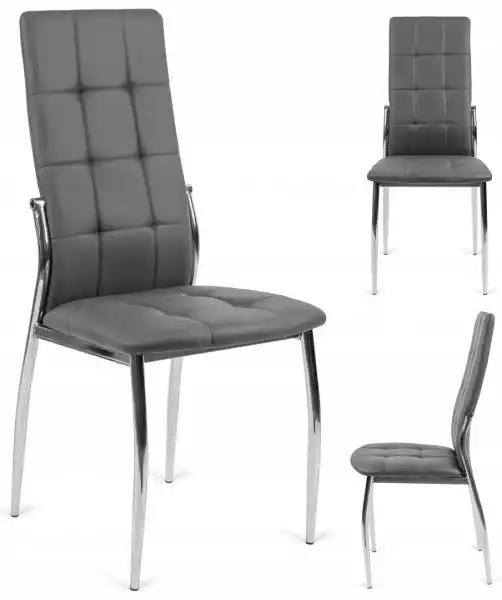 Krzesło K209 Popiel Kuchenne Eko Skóra Pikowane