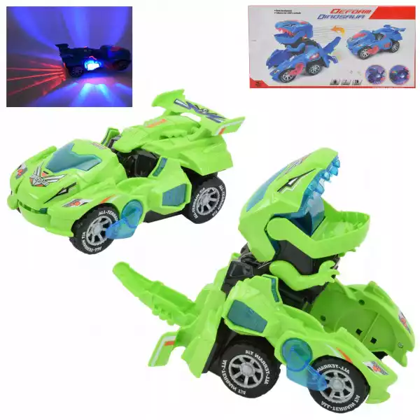Auto Robot Zabawka Dinozaur Transform 2W1 Samochód