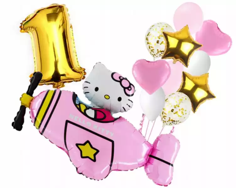 Zestaw Hello Kitty W Samolocie Urodziny Cyfra 1