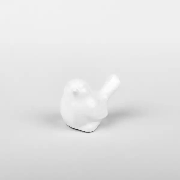 Figurka Dekoracyjna Z Porcelany Mały Ptaszek Biały