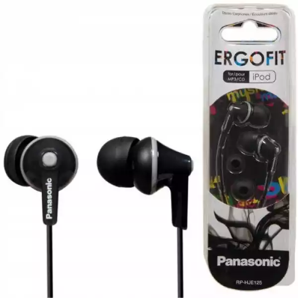 Słuchawki Panasonic Rp-Hje125E-K Kanałowe Douszne