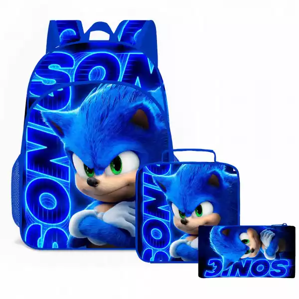 Plecak Szkolny Duży Zestaw Dla Gry Sonic