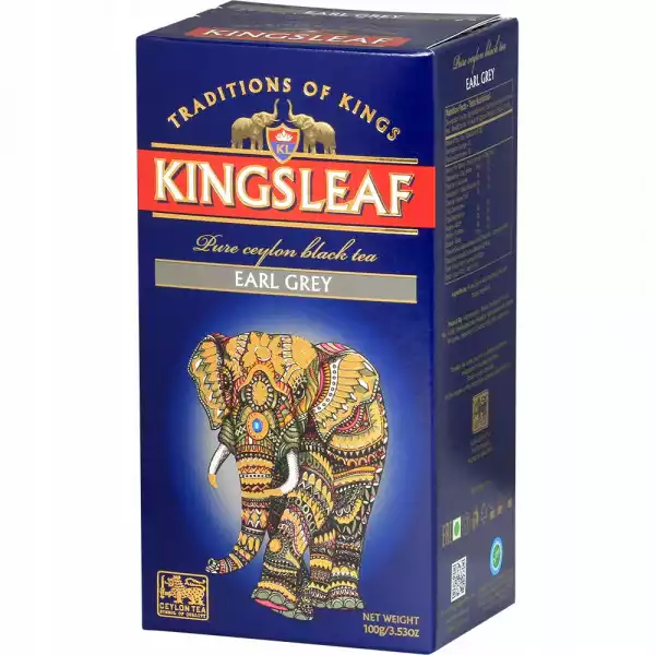 Herbata Czarna Liściasta Kingsleaf Earl Grey 100G