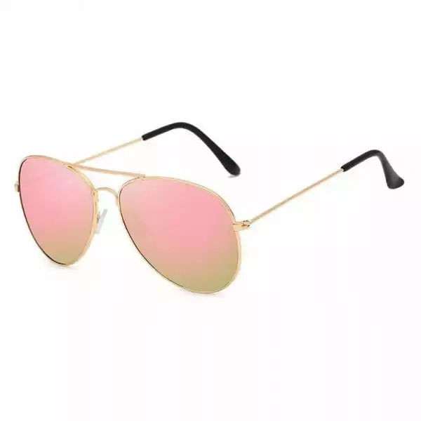 Okulary Damskie Przeciwsłoneczne Pilotki Różowe
