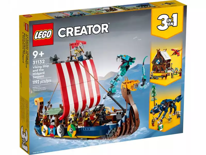 Lego Creator 31132 Statek Wikingów I Wąż Midgardu