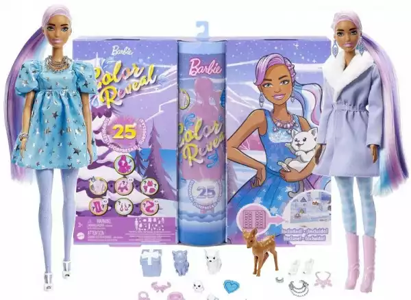 Lalka Barbie Kalendarz Adwentowy Color Reveal 2022