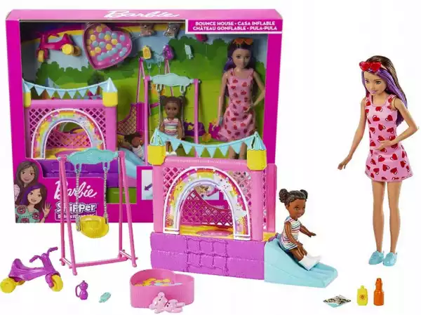Lalka Barbie Skipper Plac Zabaw Dmuchany Zamek