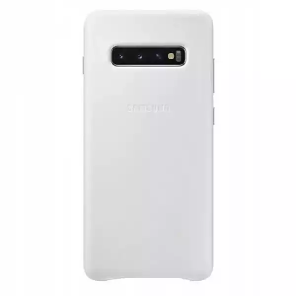 Etui Samsung Leather Cover Do Galaxy S10+ Biały