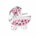 Inna marka Charms Do Bransoletek Różowy Wózek Dla Mamy S925