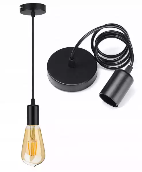 Lampa Sufitowa Wisząca Zwis Edison Loft 1X E27