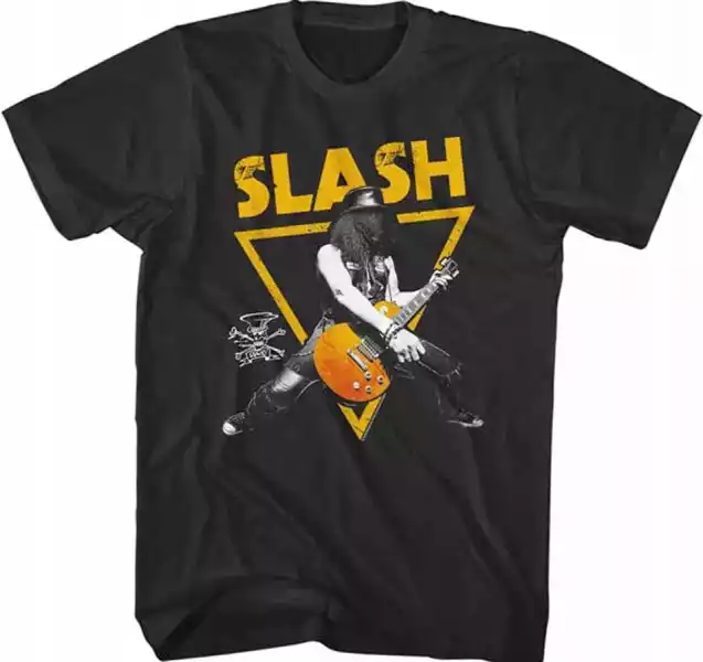 Slash Gold Triangle Black T-Shirt