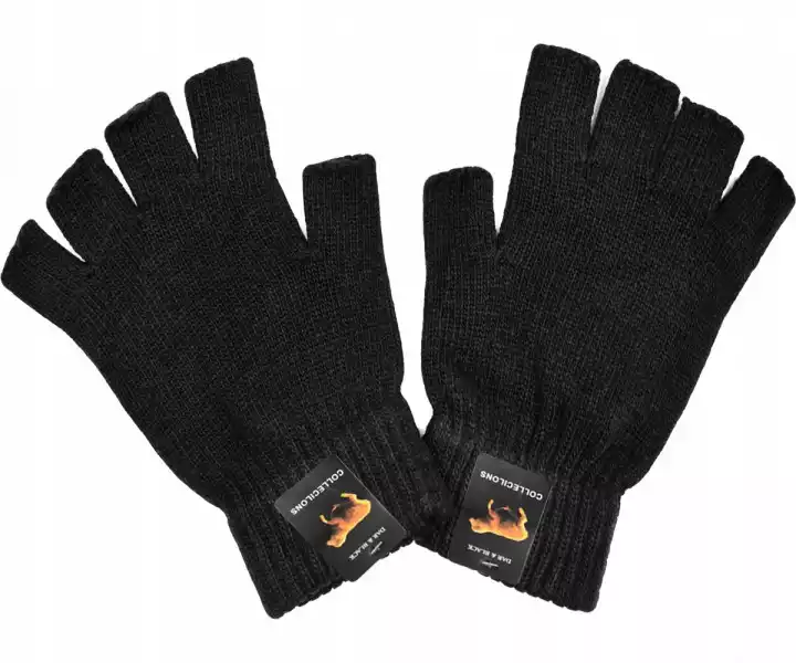 Rękawiczki Męskie Bez Palców Ciepłe Zimowe