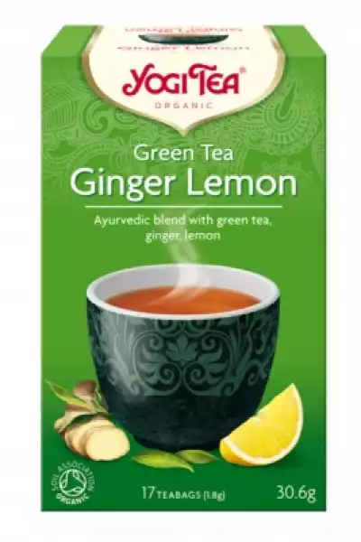 Herbata Yogi Tea Green Ginger Lemon Torebki 30,6G