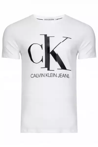 T-Shirt Calvin Klein Duze Logo Męska Biały S