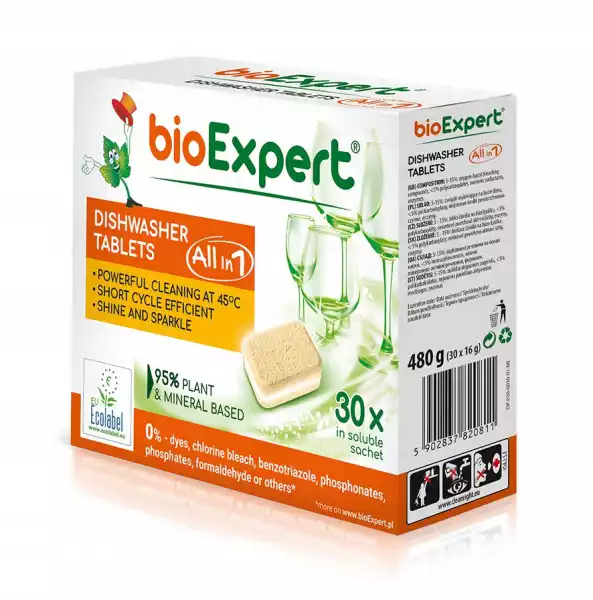 Biodegradowalne Eko Tabletki Do Zmywarek 60 Szt