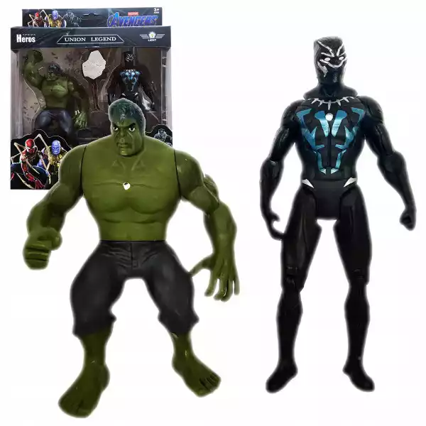 Avengers Duży Zestaw Figurek Hulk Czarna Pantera