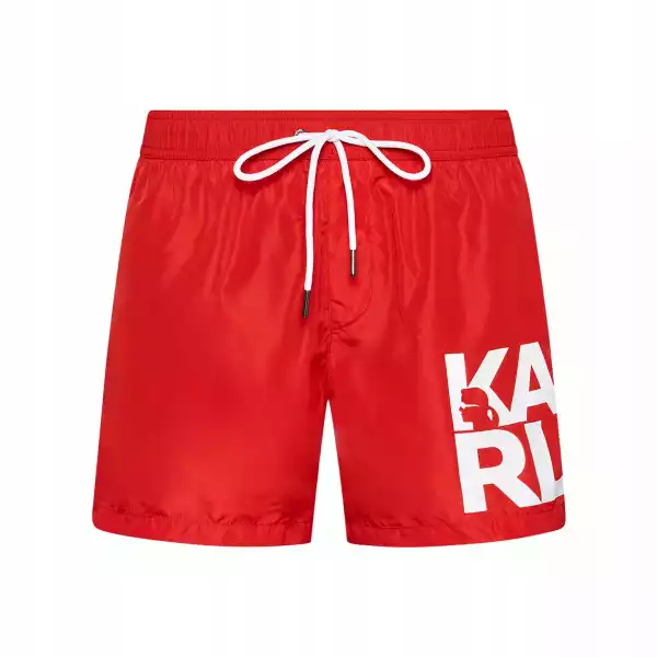 Karl Lagerfeld Spodenki Szorty Kąpielowe L Red