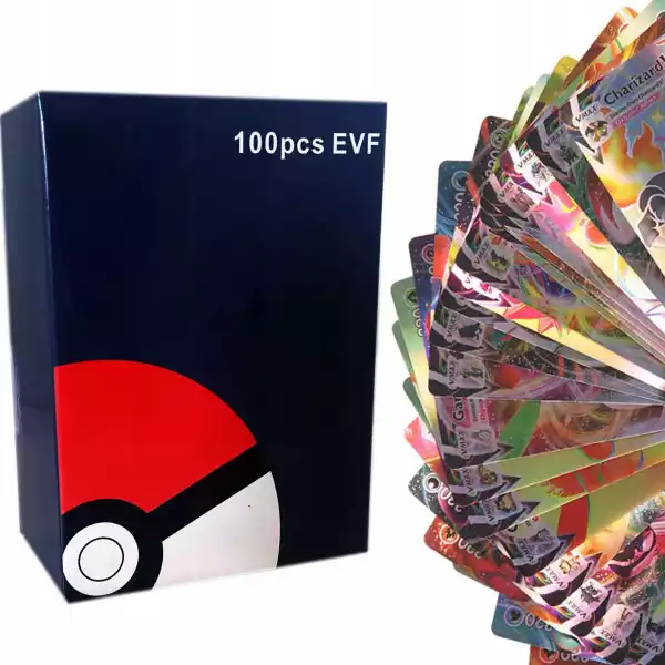 Pokemon V-Max Kolekcjonerskie Karty Paczka 100 Szt