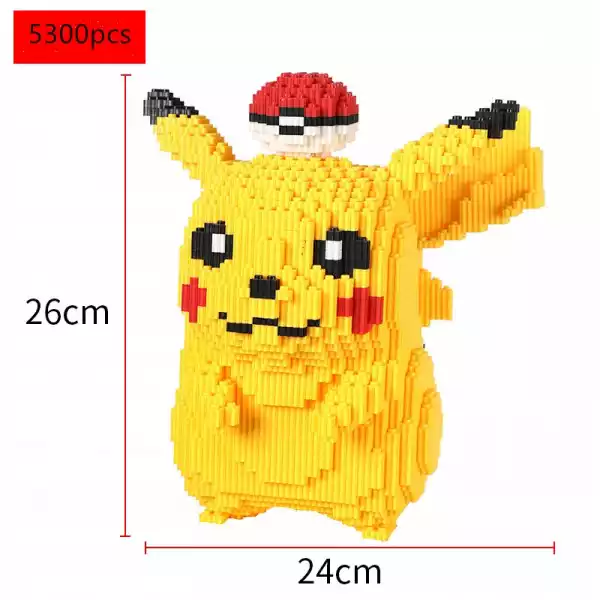 Klocki Pokemon Pikachu Pikaczu 5300El. Figurka 3D