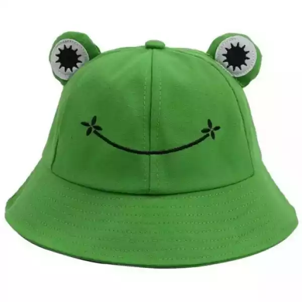 Bucket Hat Czapka Zielona Kapelusz Rybacki Żaba