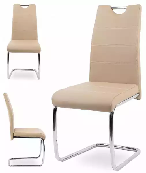 Krzesło Na Płozach Do Salonu Jadalni K211 Beżowe