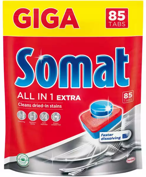 Somat All In 1 Extra Tabletki Zmywarki Giga 85Szt.