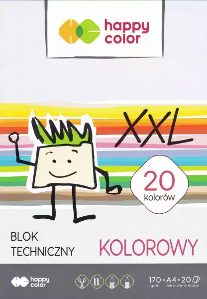 Happy Color Blok Techniczny A4 20K Kolorowy