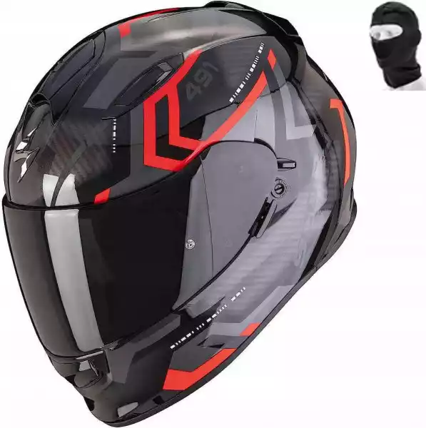 Kask Scorpion Kask Exo-491 Spin Black-Red M