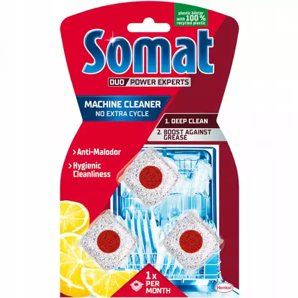 Somat Lemon Tabletki Do Czyszczenia Zmywarki 3Szt