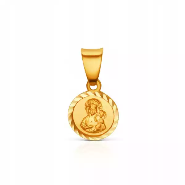 Złoty Medalik Matka Boska Częstochowska 585