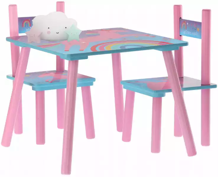 Zestaw Mebli Stolik Stół 2 Krzesła Dla Dzieci