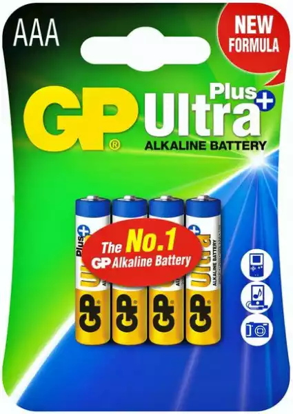 Baterie Gp Ultra+ Alkaline Lr03 Aaa 1,5V - 4 Szt