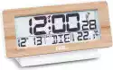 Zegar I Budzik Ade 12,6 Cm Bambusowy Sterowany Radiowo