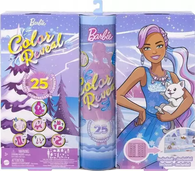 Lalka Barbie Kalendarz Adwentowy Color Reveal 2022