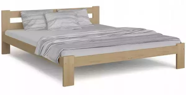 ﻿łóżko Drewniane 140X200 Stelaż + Materac Arizona