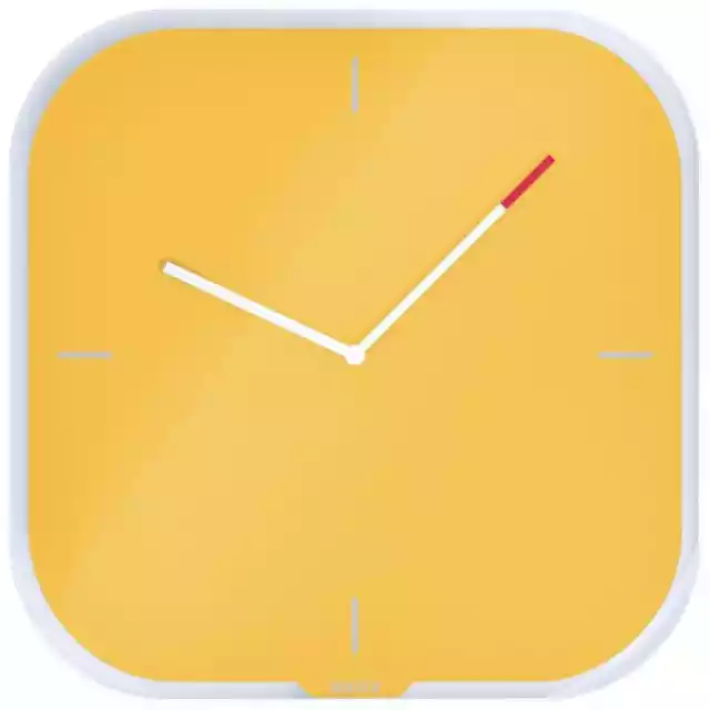 Zegar Ścienny Leitz Cosy Kwadratowy - Żółty