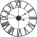 Duży Zegar Metalowy Ścienny Czarny Retro Loft 57 Cm