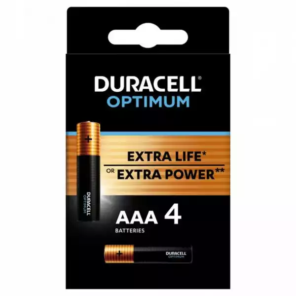 4X Bateria Alkaliczna Aaa Lr03 R3 Duracell Optimum