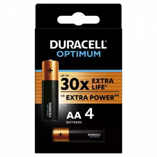 4X Bateria Alkaliczna Aa Lr6 R6 Duracell Optimum