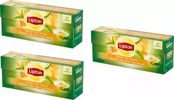 Herbata Zielona Lipton Green Tea Citrus 75Tb 1.3G