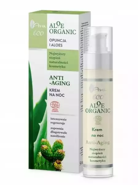 Ava Aloe Organic Opuncja Aloes Anti-Aging Krem Noc
