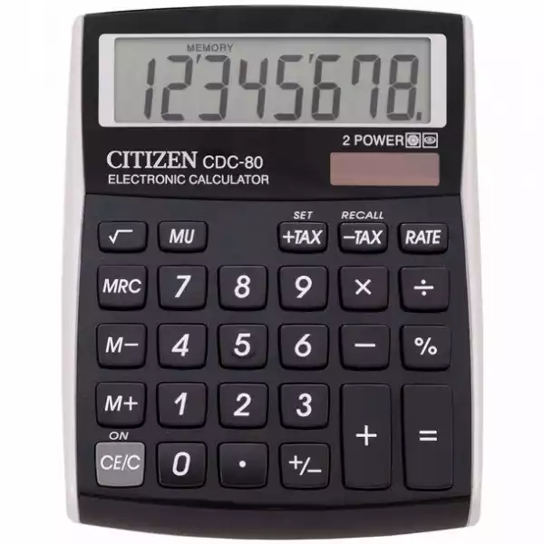 Kalkulator Biurowy Citizen Cdc-80 Bkwb 8-Cyfrowy