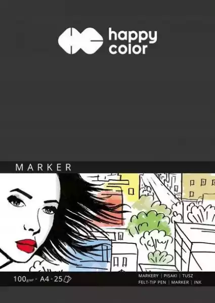 ﻿blok Do Markerów Art A4/25K 100G Happy Color